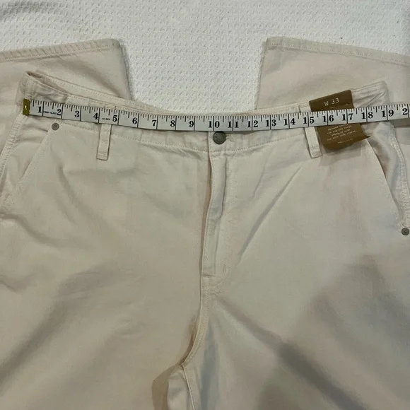 NWT Madewell Wide Sweep Trousers Minimalist Wide Leg Cream Denim Jeans 33 FLAW - Picture 7 of 15